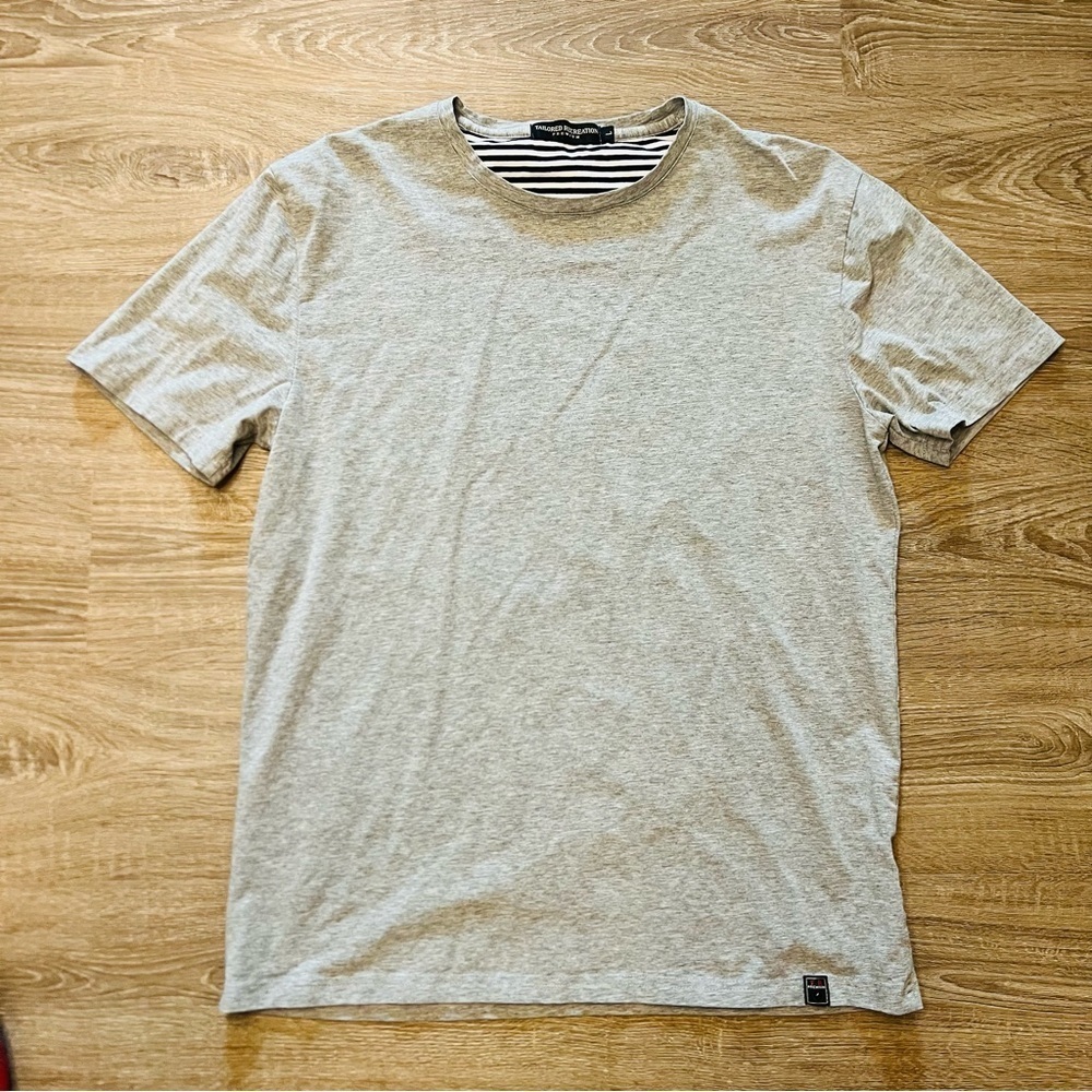 Tailored Recreation Basic Short Sleeve T in Gray Sz Large Cotton Spandex Crew‌‌